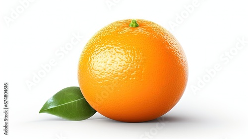 Ripe orange fruit isolated on white background.