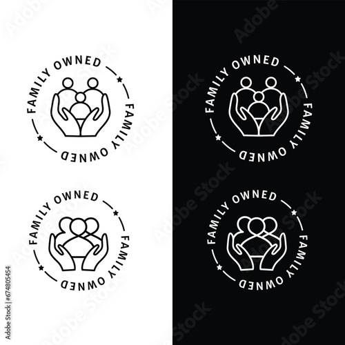 An icon representing businesses with a family owned legacy, emphasizing heritage, generational ownership, and the circular family emblem.