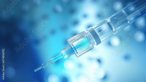 Medical concept Vaccination vaccine vial dose flu shot drug needle syringe,Lab test research science hypodermic injection treatment disease care hospital prevention immunization illness disease baby.