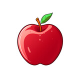 Simplified flat art illustration of a apple