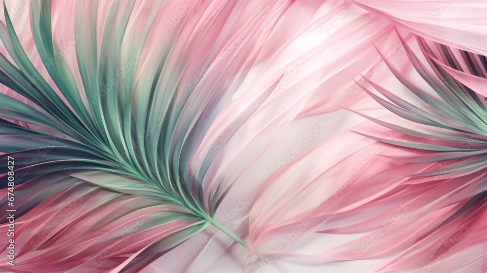 A close up of some pink and green leaves A close up of some pink and green leaves