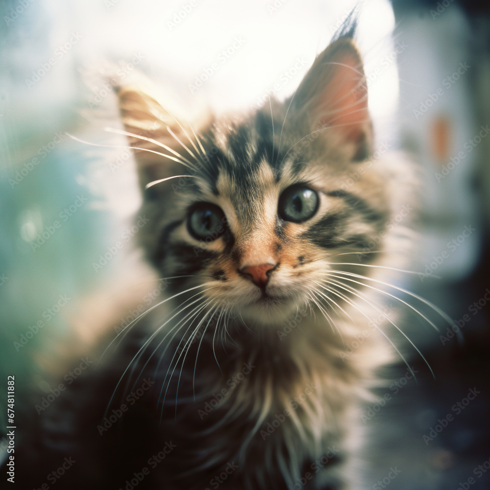 pinhole photo of kitty cat