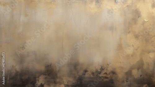 Distressed painted antique wall in gold, cream, silver texture. Beautiful distressed luxury vintage aged metal surface. Ancient, decayed, weathered texture background. © Caphira Lescante