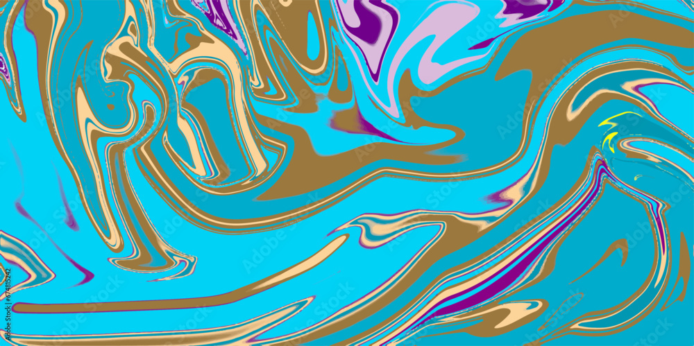 Fluid art from different colors. Multicolored background from paints on liquid. Bright pattern on liquid. Marbleized bright effect with fluid painting, background for wallpapers, poster, postcard.