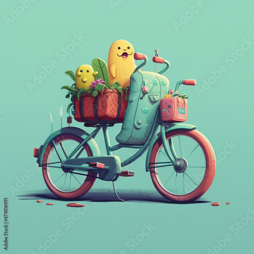 tori lanee cute cartoon bike  photo