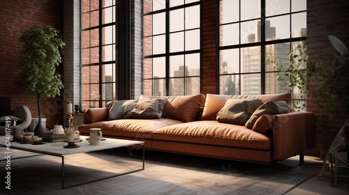 Realistic Sofa made and rendered by 3D software for decoration interrior and etc © artist