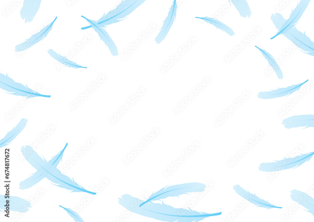 bird feathers flying on a white background. hand drawn bird feathers bird feathers flying on a white background. hand drawn bird feathers