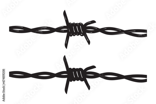 barbed wire. barbed wire drawing