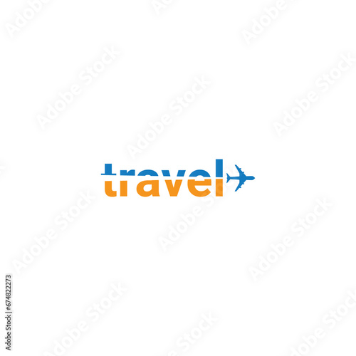 travel logo design, editable template vector illustration