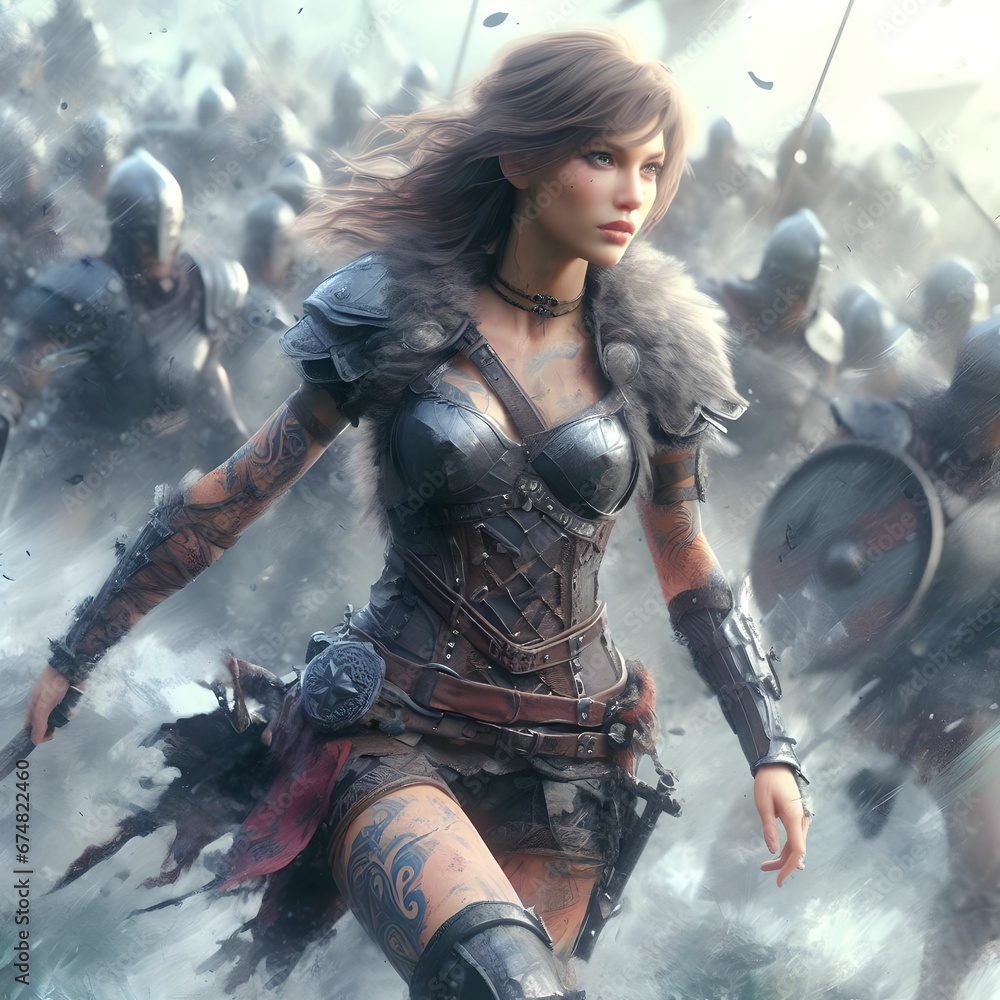 Obraz premium Female Viking Warrior