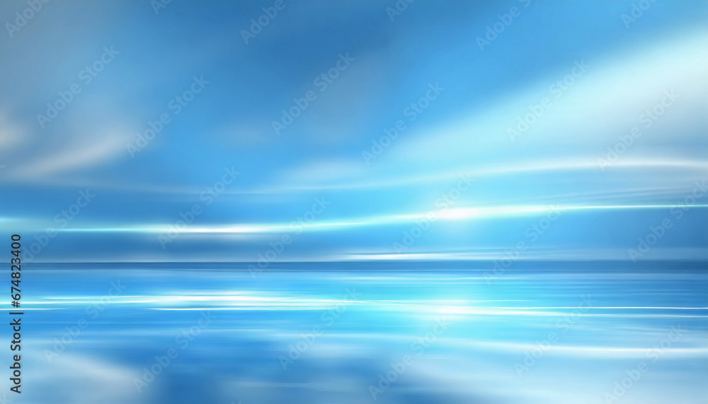 Abstrakter hellblauer, unscharfer Hintergrund mit schönen Lichtstreifen und Reflexionen Abstrakter hellblauer, unscharfer Hintergrund mit schönen Lichtstreifen und Reflexionen