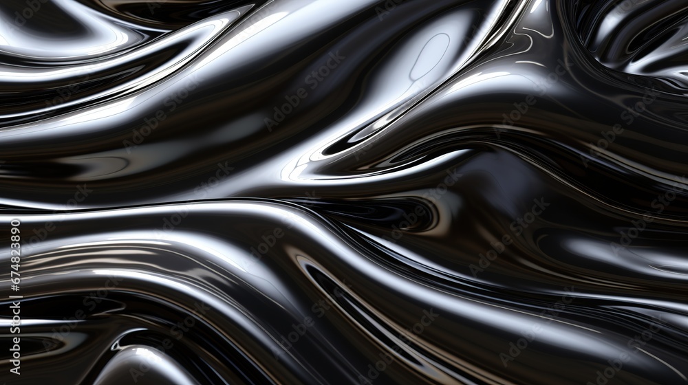 Metal background with black stainless steel texture wavy shapes. Black silver texture Metal background with black stainless steel texture wavy shapes. Black silver texture