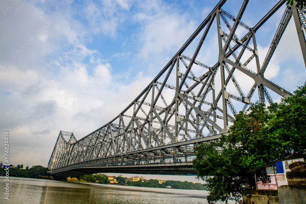 Most famous howrah bridge of kolkata 