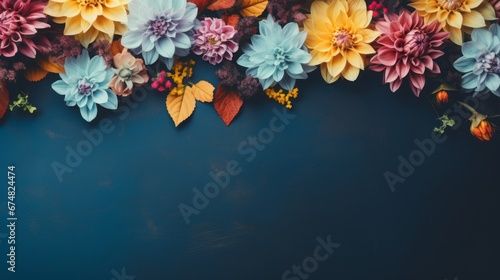 background with flowers for text festive.