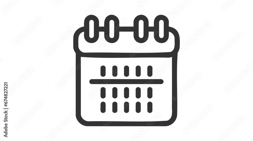 Flat calendar Icon. Calendar on the wall. Vector illustration Flat calendar Icon. Calendar on the wall. Vector illustration