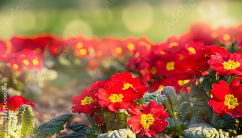 Primrose flower in field with blur background © Mangata Imagine