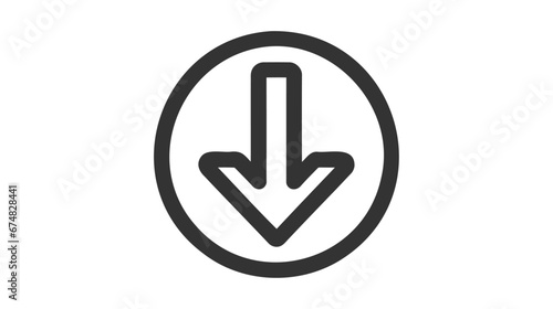 Download outline isolated vector icon on white backgound