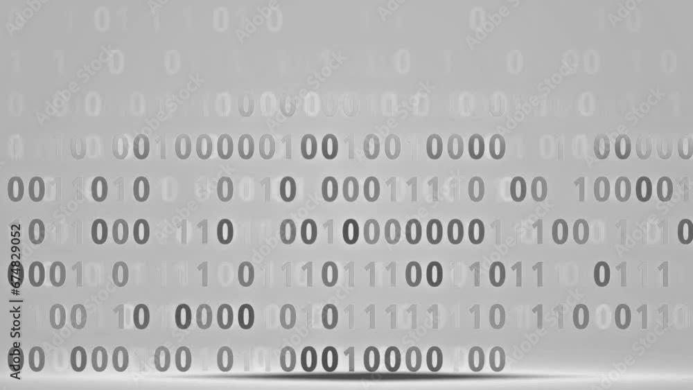 digital binary codes data stream background motion