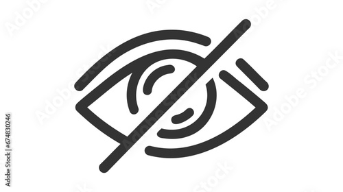 Show password icon, eye symbol. Vector vision hide from watch icon. Secret view web design element