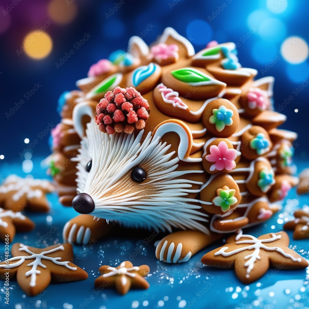 Festive Hedgehog Delight Gingerbread Cookie Festive Hedgehog Delight Gingerbread Cookie