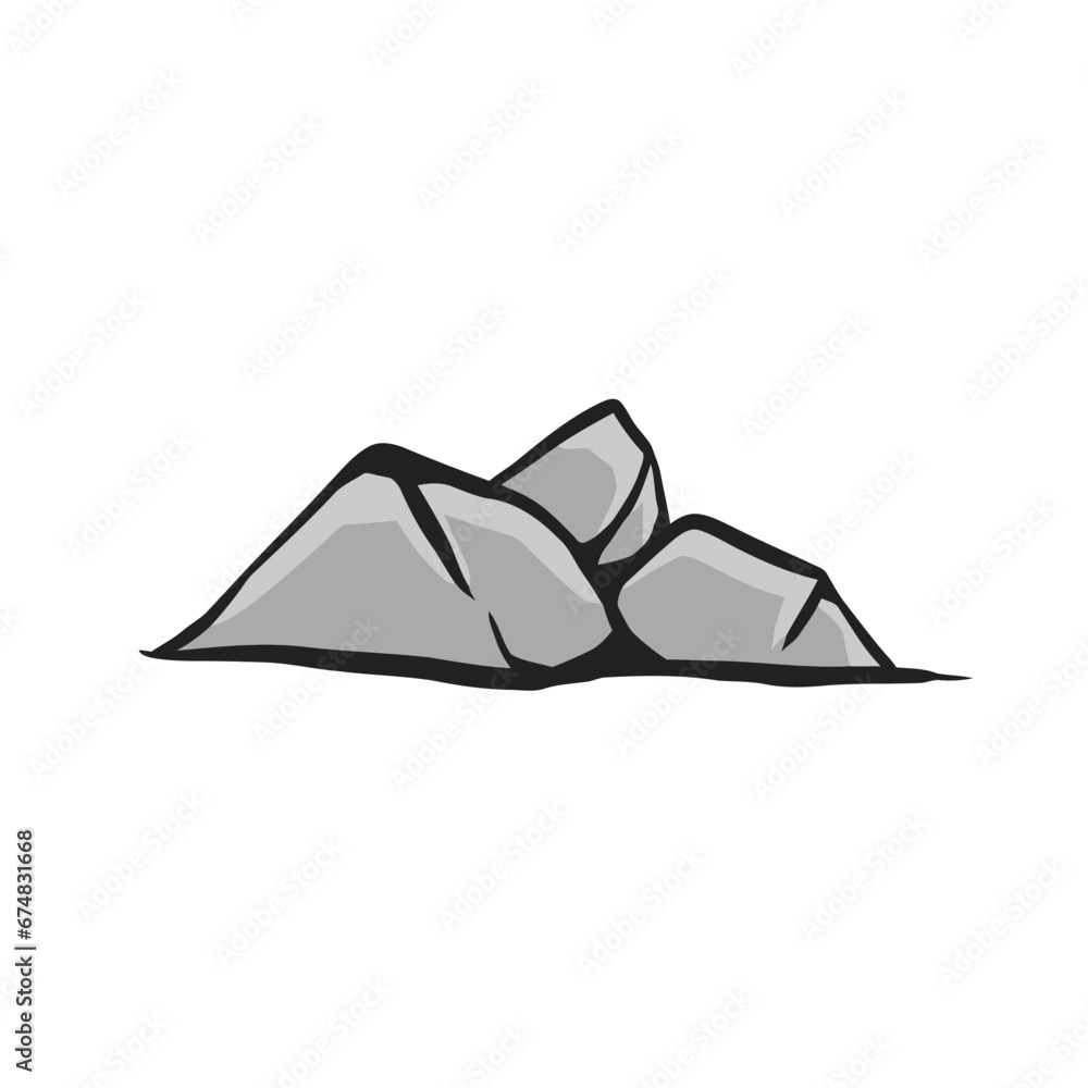 Vector illustration of cartoon stones. Vector illustration of cartoon stones.