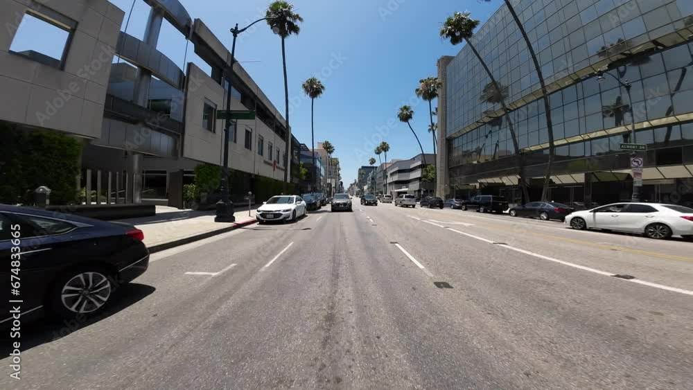 Beverly Hills Wilshire Blvd Eastbound 01 Rear View at La Peer Dr Driving Plate California USA Ultra Wide Beverly Hills Wilshire Blvd Eastbound 01 Rear View at La Peer Dr Driving Plate California USA Ultra Wide
