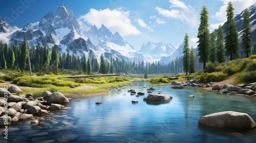 nature reflection river alpine landscape illustration lake travel, water outdoors, view beauty nature reflection river alpine landscape
