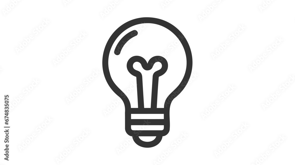 Light Bulb line icon vector, isolated on white background. Idea sign, solution, thinking concept. Lighting Electric lamp Light Bulb line icon vector, isolated on white background. Idea sign, solution, thinking concept. Lighting Electric lamp