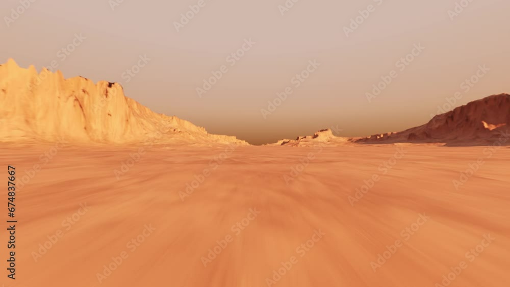 Flying over the surface of planet Mars Flying over the surface of planet Mars