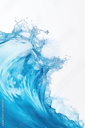 A large blue wave crashing in the middle of the ocean. Perfect for beach and ocean-themed projects.