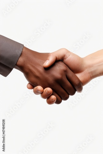 Wallpaper Mural A close-up photograph capturing the moment of two people shaking hands. This image is perfect for business and professional contexts. Torontodigital.ca