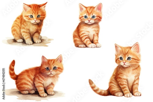 A collection of four adorable kitten pictures. Perfect for social media posts, pet blogs, or any project that needs a touch of cuteness