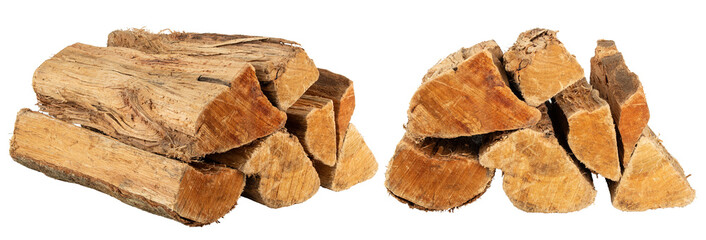Fototapete Brennholz Textur Firewood or Hardwood. Fire wood for fireplace, fire pit, or grill. Whole log. Natural wooden textured. Eco forest. Kiln dried, easy to light bonfire. Birch and Pine. Firewood for heating the house  © artiom.photo