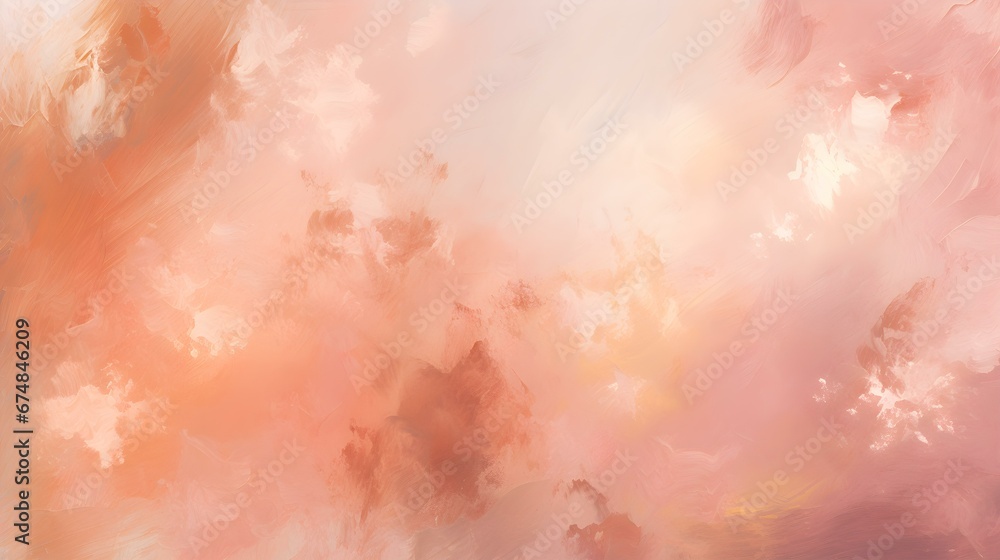 Close up of a Paint Texture in rose gold Colors. Artistic Background of Brushstrokes