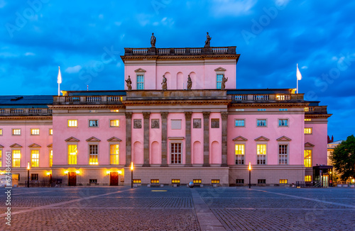 Photography Berlin State Opera (Staatsoper Unter den Linden) on Bebelplatz square at night,