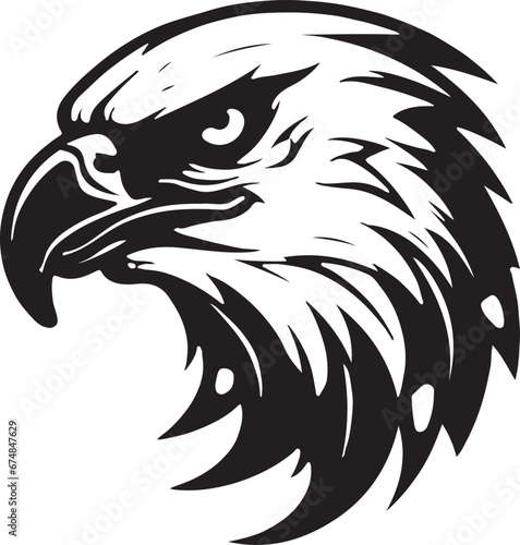 Wallpaper Mural Eagle silhouette black and white logo template animal tattoo symbol and sign  Torontodigital.ca