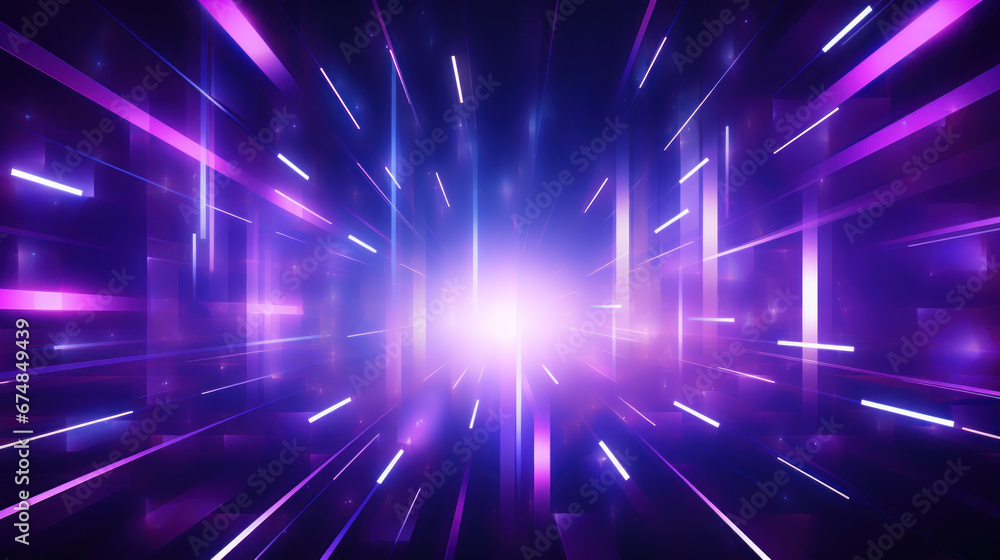 arrière-plan avec formes lumineuses abstraites, violet, thème numérique, futuriste