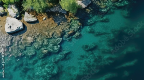 drone natural beautiful blue top view illustration above travel, summer nature, aerial water drone natural beautiful blue top view