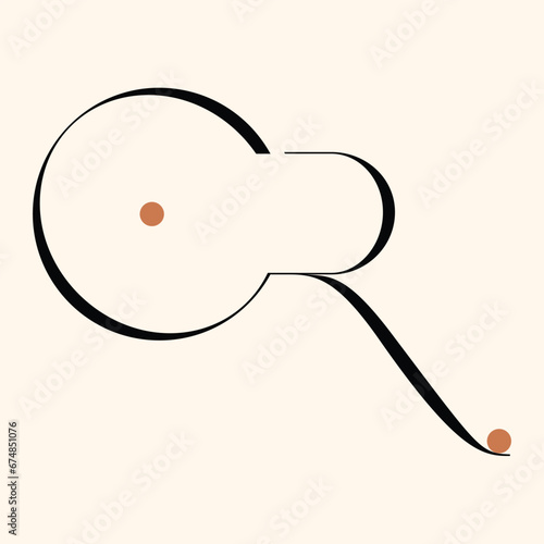 CR letter logo design on luxury background