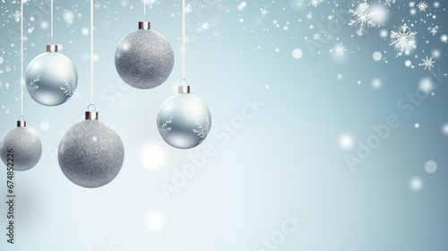 Merry Christmas Card With Hanging Ball Decoration