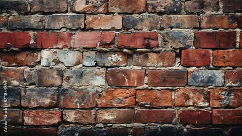 Red bricked wall for wallpapers and slides