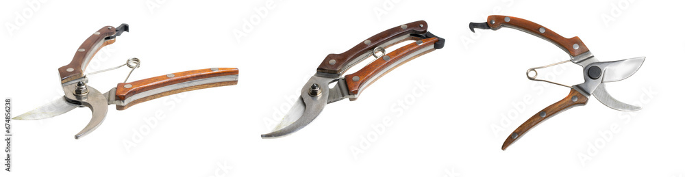 pruner on white isolated background pruner on white isolated background