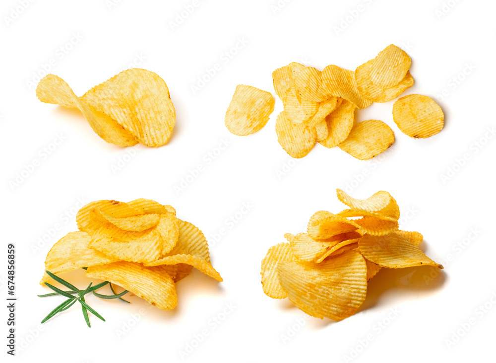Potato Chips Isolated Potato Chips Isolated
