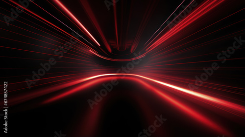 Energetic Red and Black Abstract Tunnel