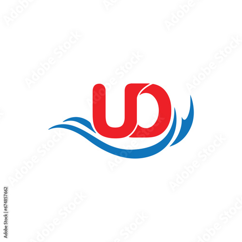 letters u  ud  ur and uv text logo design vector format