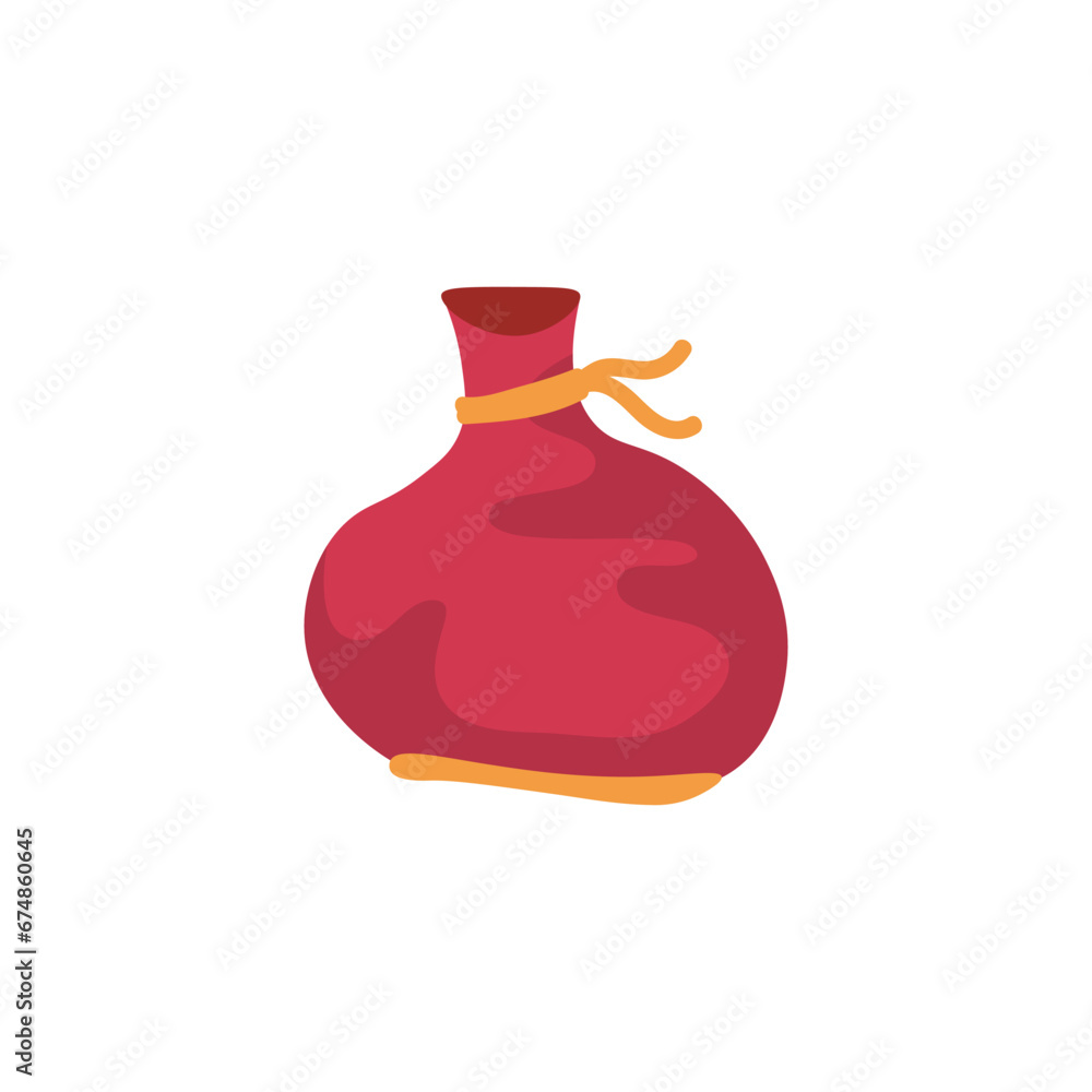 Chinese money bag for New Year celebration on white background Chinese money bag for New Year celebration on white background