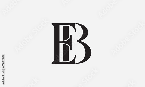 BE ,EB ,B ,E Abstract Letters Logo Monogram