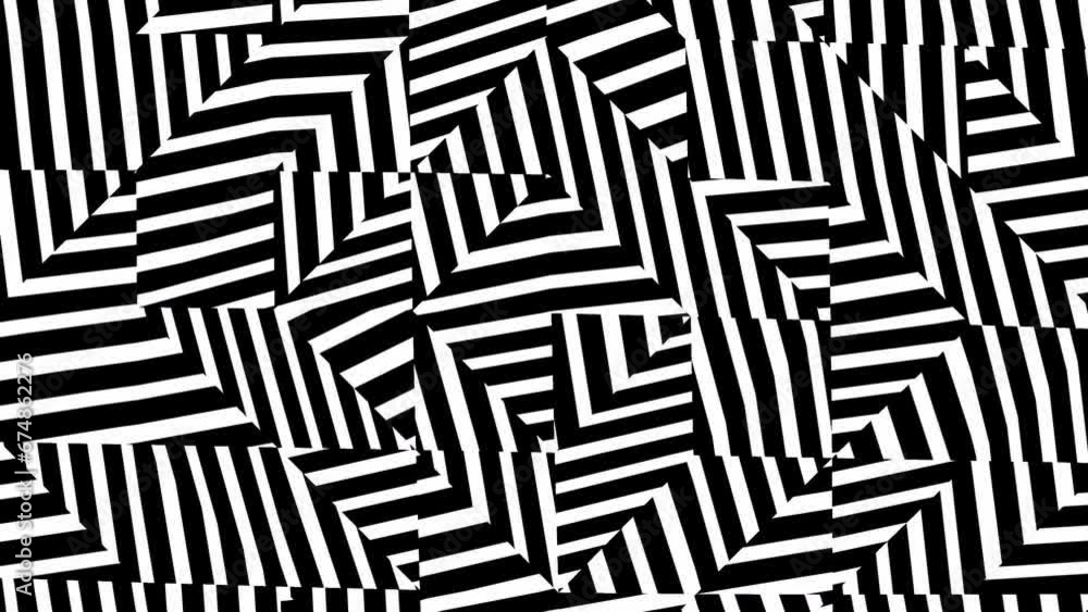 Abstract background with black stripes.Seamless loop video.Monochrome pattern. Abstract background with black stripes.Seamless loop video.Monochrome pattern.