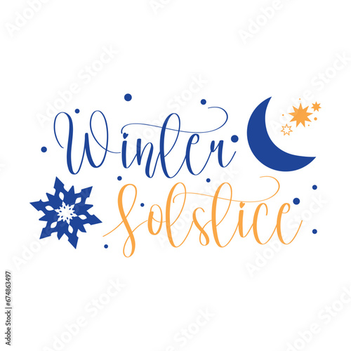 Text WINTER SOLSTICE on white background