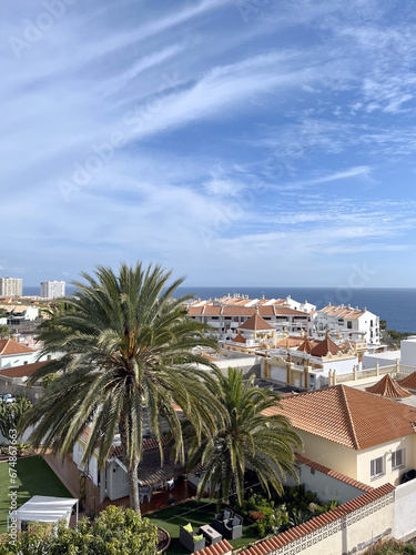view on the district of "Las Cancelas" on the island of Tenerife in Spain